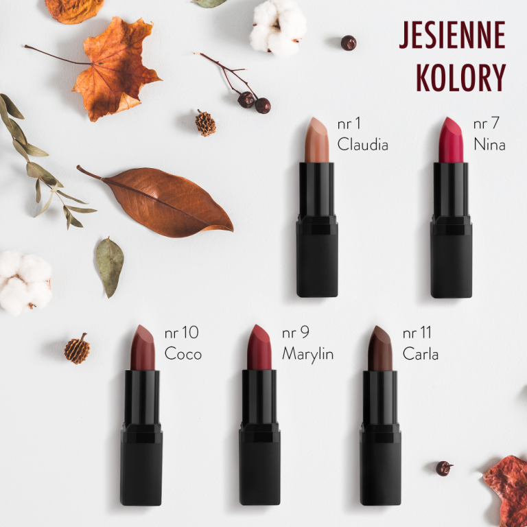 Pomadki matowo-satynowe NEO Make Up w jesiennych kolorach